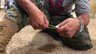 How to Lace Tie and Blouse a USMC Boot [upl. by Savina]