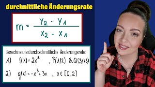 Die durchschnittliche Änderungsrate mit dem Differenzenquotient berechnen  einfach erklärt [upl. by Anahcar642]