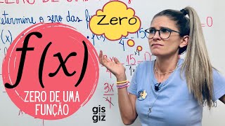 ZERO DE UMA FUNÇÃO AFIM  PRIMEIRO 1º GRAU \Prof Gis  AULA 4 [upl. by Riaj]