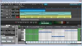 Mixcraft 7 Virtual Instruments and MIDI Editing Multiple MIDI Tracks Simultaneously [upl. by Simpkins812]