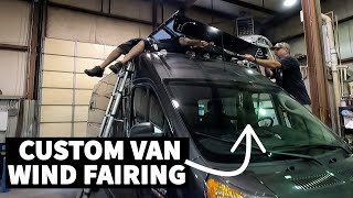 Custom Wind Fairing for DIY Roof Rack Ep 40 VAN BUILD [upl. by Ahsakal698]