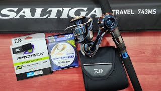 Unboxing New Daiwa 23 Saltiga 5000H Reel and Daiwa Saltiga Travel Rod 743MS [upl. by Ahsyen]