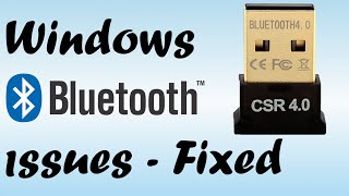 How to Fix Bluetooth not working in Windows 10 CSR USB not detected [upl. by Elylrac]