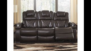 Ashley Warnerton Power Reclineing Sofa [upl. by Hatnamas538]