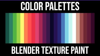 Import Color Palettes for Blender Texture Paint [upl. by Miahc]