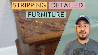 How To Strip Paint From Detailed Wood Furniture [upl. by Aniar]