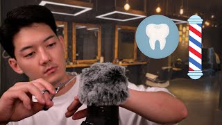 ASMR Korean Barber Surgeon  Haircut and Dental Cleaning Relaxing and Soothing [upl. by Tadeas]