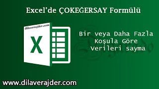 Excel Çokeğersay ve Eğersay Formülleri Birden Fazla Kritere Göre Verileri Sayma [upl. by Jorge]