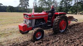 Massey ferguson ploughing with reversible plough [upl. by Powel]