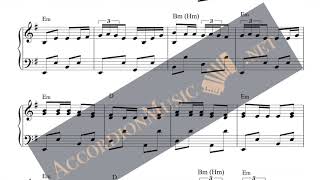 Ievan polkka  accordion  sheet music [upl. by Liuqa]