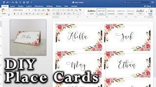 How to make DIY Place Cards with mail merge in MS Word and Adobe Illustrator [upl. by Doolittle569]