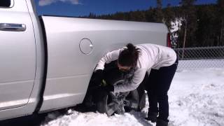 Installing TracGrabbers  Get vehicle out from snow [upl. by Leandre641]