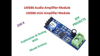 LM386 Audio Amplifier Module Explanation amp Testing  DIY [upl. by Cartan814]