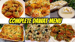 Complete Dawat Menu Recipe  Perfect Dawat Special Recipe For Family Dinner By Tasty Food With Maria [upl. by Howzell316]