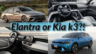 2024 Kia K3 vs 2024 Hyundai Elantra Visual Comparison  K3 or Elantra  Sedans Clash [upl. by Judenberg696]