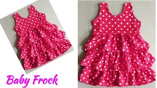 Baby FrockLayer Baby Frock Cutting and Stitching [upl. by Anilah333]