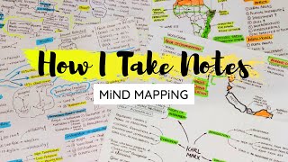 How I take Notes ☆ Mind Mapping Method ☆ How to Make Mind Map  Note Making [upl. by Grata]