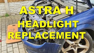 HOW TO Astra H front bumper removal amp headlight replacement because of dull lenses [upl. by Attirb686]