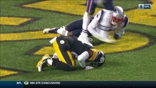 Antonio Brown suffers ankle injury Steelers vs Patriots Week 15 [upl. by Chaing]