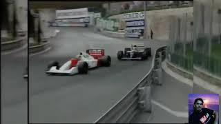 SENNA SEGURA MANSELL NO BRAÃ‡O E VENCE EM MÃ”NACO PELA 5Â° VEZ 1992 [upl. by Freyah]