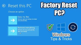 Factory Reset Windows 10 PC to Fix Errors  Step by Step [upl. by Aisila547]