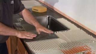 Schluter®Countertop System Installation Segment 3 Tiled UnderSinkBacksplashTiles [upl. by Addia997]