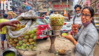 Kolkata’s Special Green Golgappa  Pani Puri   Pudina Flavoured Puchka  Street Food India [upl. by Temple645]