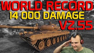 14 000 damage World Record Vz55  World of Tanks [upl. by Atekin133]