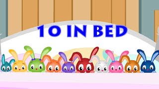 Ten in the bedNursery Rhyme with Lyrics [upl. by Rochell]