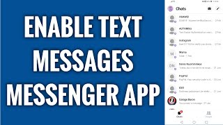 How To Enable Text Messages On Facebook Messenger App [upl. by Wain]