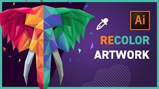 RECOLOR ARTWORK in Adobe Illustrator CC 2019 [upl. by Nellak]