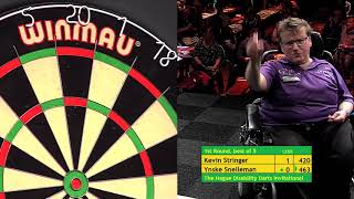 The Hague Disability Darts Invitational M3 R1 Kevin Stringer 5 ENG  Ynske Snelleman [upl. by Aneeras]