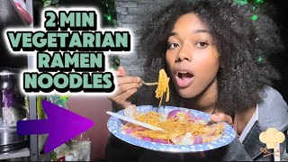 Easy amp Quick Heathy Vegetarian Vegan Ramen 🍜🍃 COOK WITH ME [upl. by Fernande]