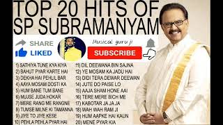 S P Balasubramaniam Hindi Songs Jukebox  Top 20 Evergreen Hits  SP Balasubramaniam [upl. by Suehtomit760]