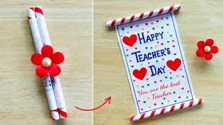 DIY Teachers Day Card  Easy and Quick card making  step by step  Handmade Teachers Day Card [upl. by Onofredo295]