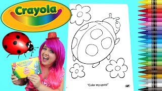 Coloring A Ladybug Crayola Coloring Book Page Crayons  Learning Colors For Kids  KiMMi THE CLOWN [upl. by Ioved]