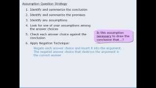 11 Strategy for GMAT Assumption Questions [upl. by Marta]