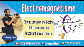 Champ magnétique créé par une bobine plate en son centre [upl. by Proctor]