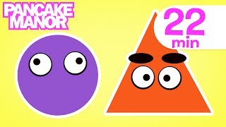 Shapes Song  More Songs for Kids  Pancake Manor [upl. by Atteuqaj]