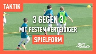 Fussballtraining Fester Verteidiger  Spielform  Taktik [upl. by Kristoffer]