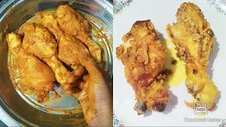 Fried chicken leg piece with corn flour  chicken recipe [upl. by Zeuqcaj]