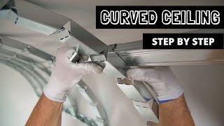 I PROFILI  Curved Plasterboard Ceiling Step by Step [upl. by Eenot960]