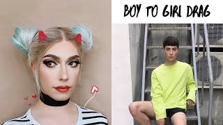 Boy to Girl Drag Queen Transformation  GRWM in Quarantine [upl. by Aciras]