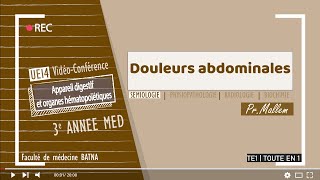 SEMIOLOGIE  07 Douleurs abdominales [upl. by Akselaw]