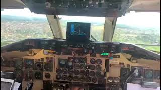 DC 9 cockpit view of approach and landing by Captain Joey Motiga [upl. by Jessalin146]