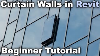 Curtain Walls in Revit  Beginner Tutorial [upl. by Nnylrahc991]