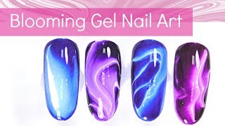 Easy Nail Art Designs with Blooming Gel [upl. by Nosirrah509]