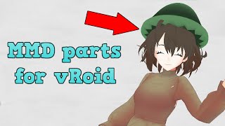 How to add MMD parts for vRoid [upl. by Ahsieken]