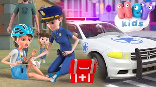 Policia de niños en Español 👮 Carros de policía 🚔 Canciones Infantiles  HeyKids [upl. by Anthea]