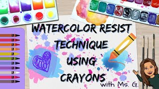 Watercolor Resist with Crayons [upl. by Sigfrid740]